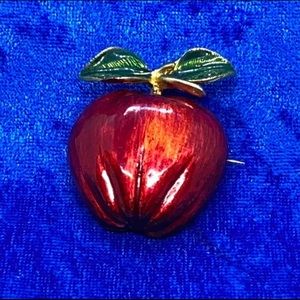Teacher Appreciation Apple 🍎 Brooch vintage